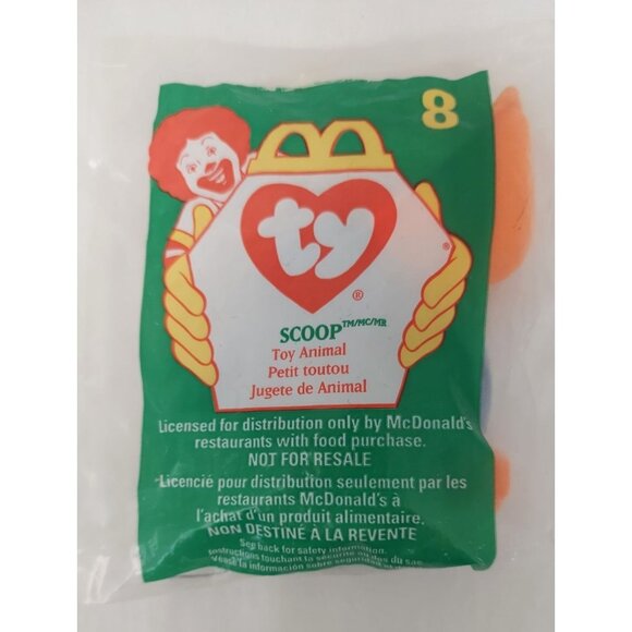 Ty Scoop the Pelican Teenie Beanie Babies (McDonalds Toy) Rare Sealed in Package - Picture 1 of 4